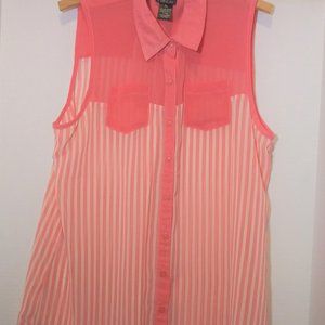 RUE 21 Cute Peach colored Sleeveless Top